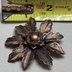 Mid Century Copper Flower Brooch Bell Trading Post Southwest